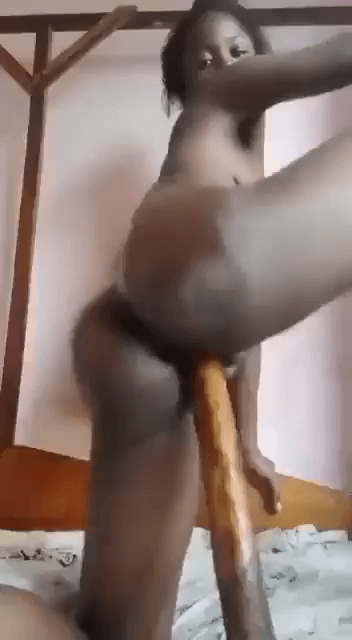 African Slut Takes a Monster Dildo